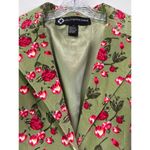 Vintage Inspired Rose Floral Green Corduroy Blazer Jacket Sz M Retro Girl Boss Size M Photo 1