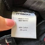 Miaou Floral Rose Embroidered Straight Leg Jeans Women's size 26 blue Photo 5