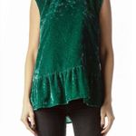 J.Crew Emerald Green Velvet Sleeveless Top, Sz 2 Photo 2