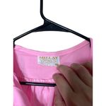 Millay House Dress Pink Vintage Floral Embroidered Button Front Cozy Loungewear Size L Photo 8