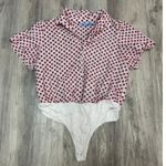 Draper James  RSVP XXL Floral Embroidered‎ Bodysuit Short Sleeve Photo 1
