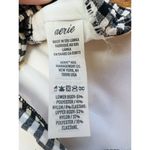 Aerie Black & White Seersucker Ruffle Wrap Bikini Top Size XS Removable Cups Photo 6