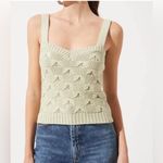 JustFab  Knit Tank Top Creamy White Color With Bow Design NWT Size 1X Photo 1