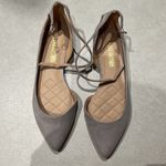 Dream Paris Women size 6 Pointed gray ballet flats with adjustable strap shoes Photo 2