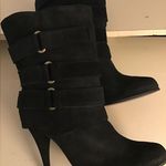 Joie  women black suede platform heel boots US 10 Photo 10
