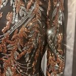 Dress the Population NWT Emmalyn Sequined Midi Dress Rose Gold Multi Size XS Photo 5