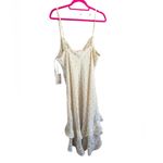 NWT HER Destiny Woman Ruffle High Low Hem Slip Midi Dress Polka Dot 2X Party Photo 1