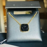 Kate Spade  New York Black Pavé Stone Pendant Necklace Gold Tone NWT Photo 0