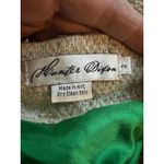 Hunter Dixon Women's Beige Gold Tweed Pleated Mini Skirt Party Cocktail Size‎ 2 Tan Photo 4