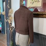 EXPRESS Vintage Campaign Tailleur Brown Fleece Heritage Blazer Jacket - Sz M π§‘π Photo 6