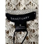 Sanctuary  Women Knit Crochet Sleeveless Mini Dress M Cream Textured Open Weave Photo 8