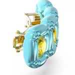 Swavorski Swarovski Dulcis Cushion Cut Blue & Yellow Crystal Hair Pin Barrette NIB 5617239 Photo 1