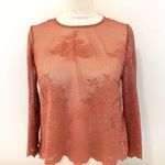 Forever 21  Exclusive Sheer Mesh Floral Lace Crop Top size Small Photo 10