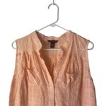 Bit & Bridle  Women's Size Large Peach Sheer‎ Western Sleeveless Top Photo 1