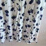 Reformation  Women’s Sable Blueberries Floral White Midi‎ Dress Size Medium Photo 5