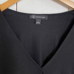 INC International Concepts‎ Black Long Sleeve Wrap V Photo 1