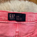 Gap  Wide Leg Denim Jeans Size 28 6 Raw Hem Salmon Pink Color Womens Photo 2
