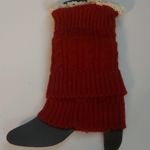 Lace Boot Cuffs/Warmers Wine/White Winter Balletcore Cozycore Tomato Girl Comfy Purple Photo 1