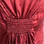 Manila Grace Silk Stretch Velvet Floral Dress Red Burgundy Made in Italy Medium Photo 2
