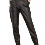 Spanx Like New Faux Leather Joggers Black Size Medium Photo 0