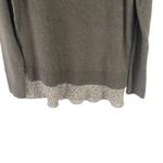 Loft Women's Size Medium Green Gray V Neck Soft Babydoll Sweater Photo 3