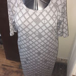 LuLaRoe  Julia gray Diamond pattern 2x knit dress Photo 0
