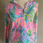 Lilly Pulitzer  XXS UPF 50+ Active Half Zip Shell Top Multi Color Photo 0