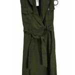 Banana Republic NWT  Hunter Green Belted Trench Dress Size 2 Petite Photo 4