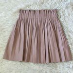 Lulus Women’s Lead the Pack Mauve/Salmon Pleated Vegan Leather Mini Skirt Medium Photo 11
