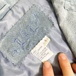 Live a Little  Vintage Y2K Blue Leather Jacket Women’s Size S Button Front Photo 2