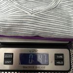 Lazy sundays  Striped Short Sleeve Gray & White Ruffle Hem Top Size Small Photo 9