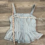 White House | Black Market  Denim Peplum Corset Style Tank Top I46 Photo 7