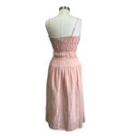 Sim & Sam  Pink Milkmaid Maxi Dress Linen Blend Cottagecore Size XS Photo 2