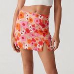 Urban Outfitters  Pink Rosie Notched Pelmet Mini Skirt Size Medium Photo 0