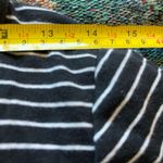 Jones New York Black and White Striped Cardigan Collared V-Neck Long Sleeve SZ S Photo 8