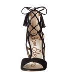 Sam Edelman NWT   Azela Black Suede Tassel Tie Up Gladiator Stiletto Heels Size 6 Photo 2