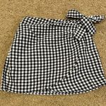 Black Gingham Wrap Skirt Size M Photo 0