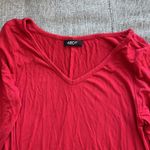 Red v neck AZOT dress long sleeve small Photo 2