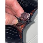 Brighton Black Croc-Embossed Top-Handle Satchel Silver Hardware Convertible Bag Photo 2