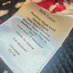 Talbots  Navy Red Cardigan Sweater Snap-Down Woven 100% Cotton Size Medium Womens Photo 10