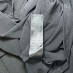 Adrianna Papell Black Ruffle Detail Top XL Heart Mesh Yoke Top Blouse Photo 6