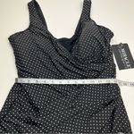 MiracleSuit  Oceanus One Piece Pin Point Black White Swimsuit Womens Size 20W NEW Photo 6