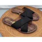 Seven7 Jesse Sandal Slides Criss-Cross Strap Black Women's Size 7 Photo 2