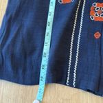 THML  Anthropologie Navy Embroidered Boho Shift Dress Size Small Photo 8