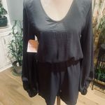 Dress Up Long Sleeve Romper in Charcoal Gray by Photo 4