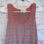 Olive & Oak  Dress Womens Small Gray Pink Striped Tank Top Sleeveless Blouson Photo 1