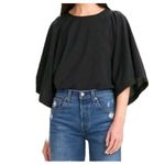 Levi's  Lucy‎ Wing Top Black Cotton Crepe Women’s Size S ($60) Classic Capsule Photo 4