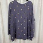 Torrid  Purple Lightning Bolt Lightweight French Terry Sweatshirt Sz.4 Photo 10
