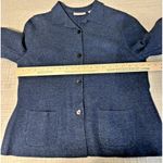 Valerie Stevens  Wool Blend Blue Jacket Cardigan Blazer Womens Size  14 Photo 2