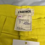 L'Agence L’AGENCE Women Bright Yellow Raw Hem Denim Shorts Size 25 NWT Photo 1